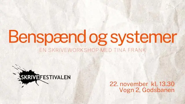 Writing Workshop: Constraints and Systems · Godsbanen, Aarhus