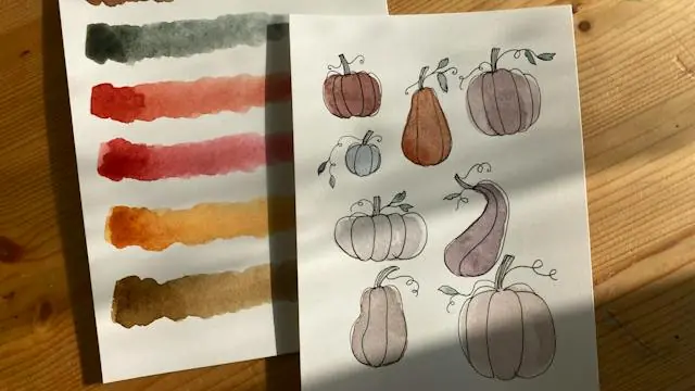 Capturing Autumn in Watercolour · My cosy art studio, Copenhagen