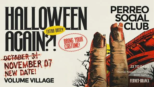 PERREO SOCIAL CLUB x HALLOWEEN PARTY 2.0 · Volume Village, Aarhus