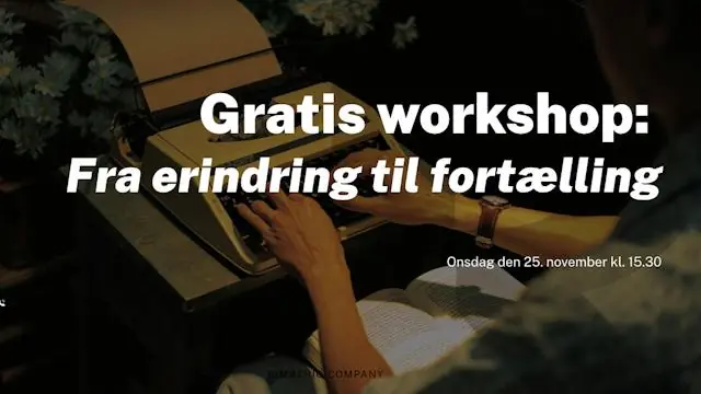 Fra erindring til fortælling – gratis skriveworkshop med forfatter Ole Ditlev Nielsen · København