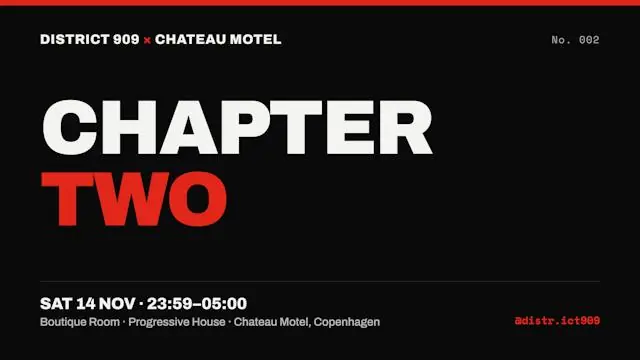 District 909 × Chateau Motel - No. 002 · Chateau Motel, Copenhagen
