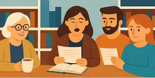 Guided shared reading and shared lunch - for people with dementia and their relatives