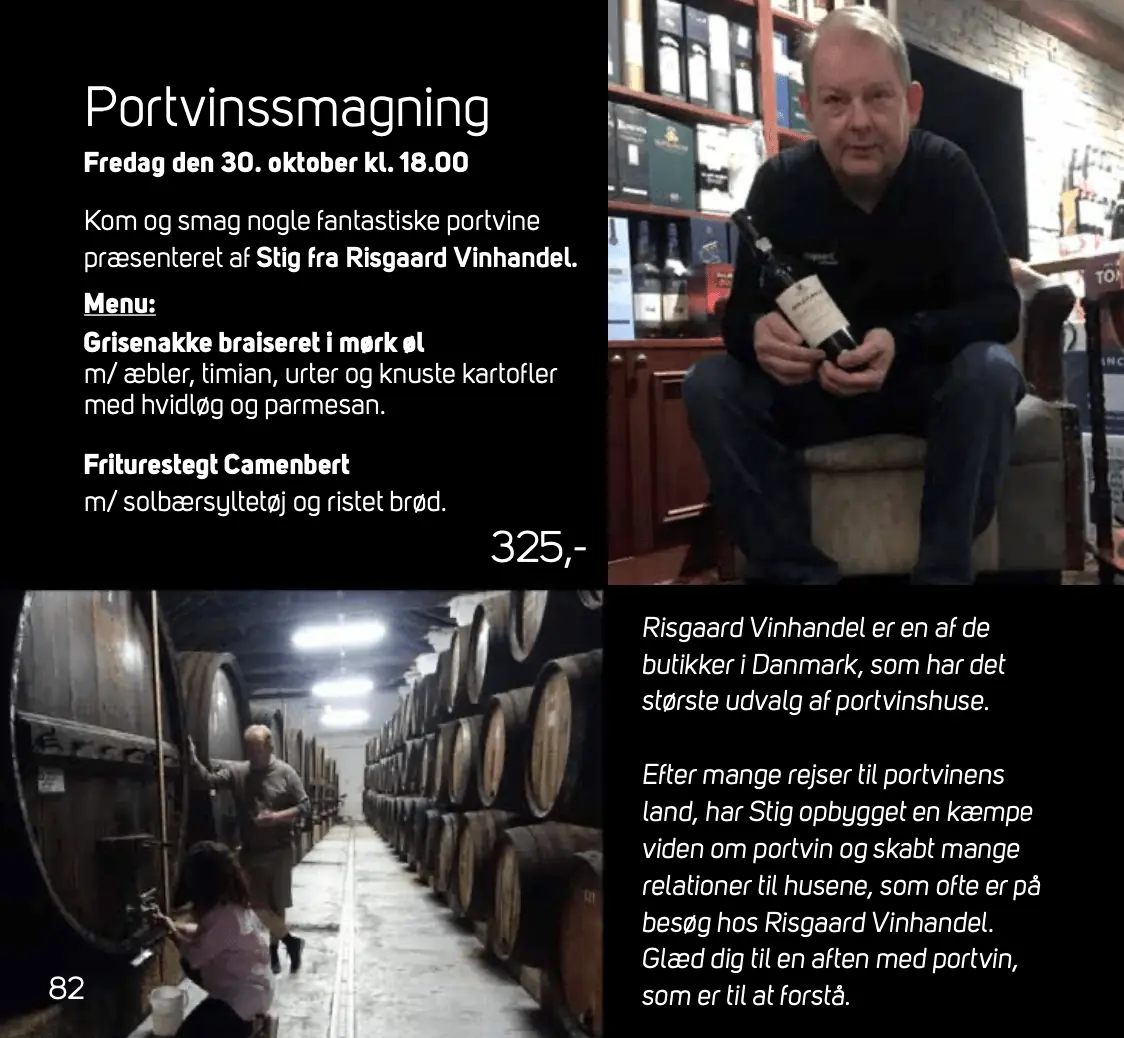 Portvinssmagning · Restaurant Tannishus, Bindslev