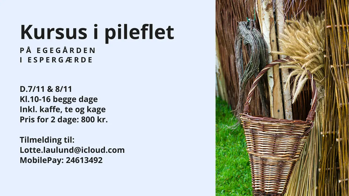 2-Day Willow Weaving Course with Lotte Laulund · Egegården, Espergærde
