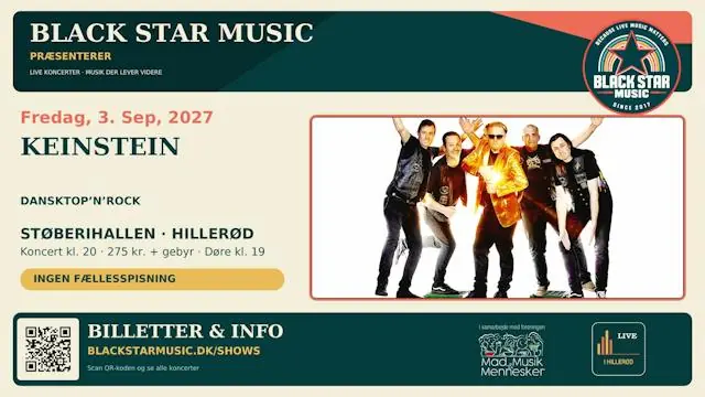 Keinstein – Dansktop’n’rock · Støberihallen, Hillerød