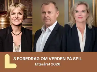 3 foredrag om VERDEN PÅ SPIL: Om Europa, Mellemøsten og USA