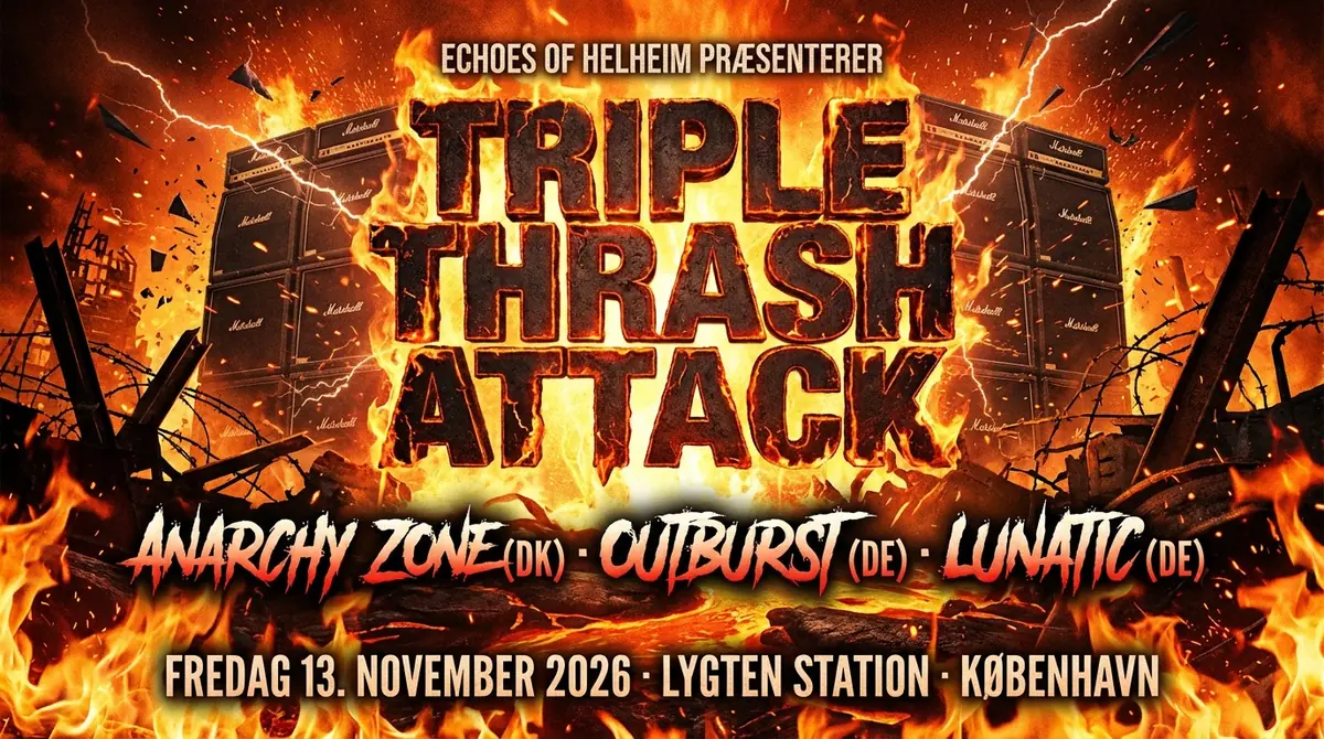 TRIPLE THRASH ATTACK — Lygten Station, København