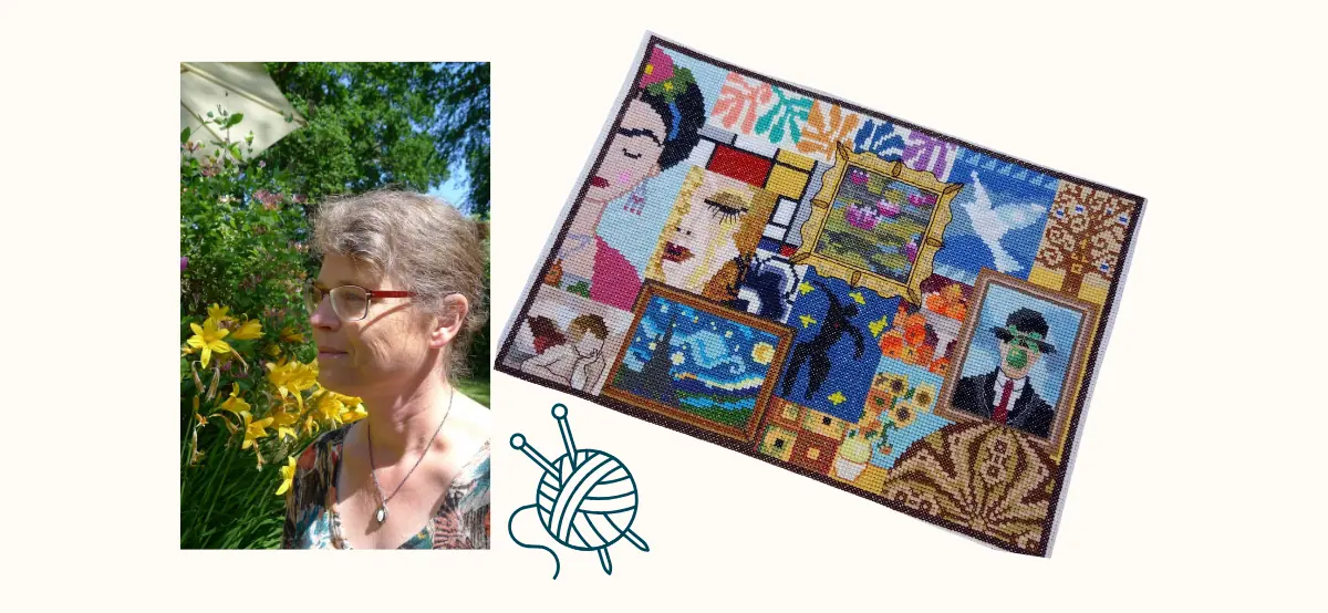 Mosaik Broderi med Korssting — Kulturstationen Vanløse, København
