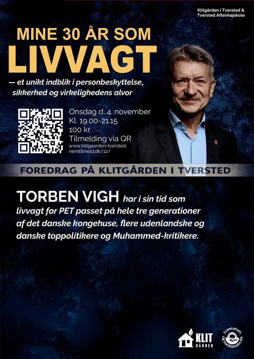 MINE 30 ÅR SOM LIVVAGT - FOREDRAG MED TORBEN VIGH — Klitgården, Bindslev
