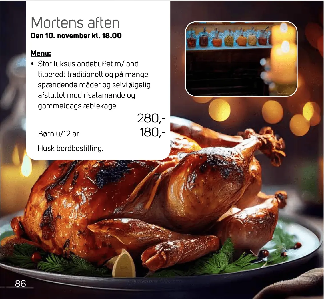 Mortens aften — Restaurant Tannishus, Bindslev