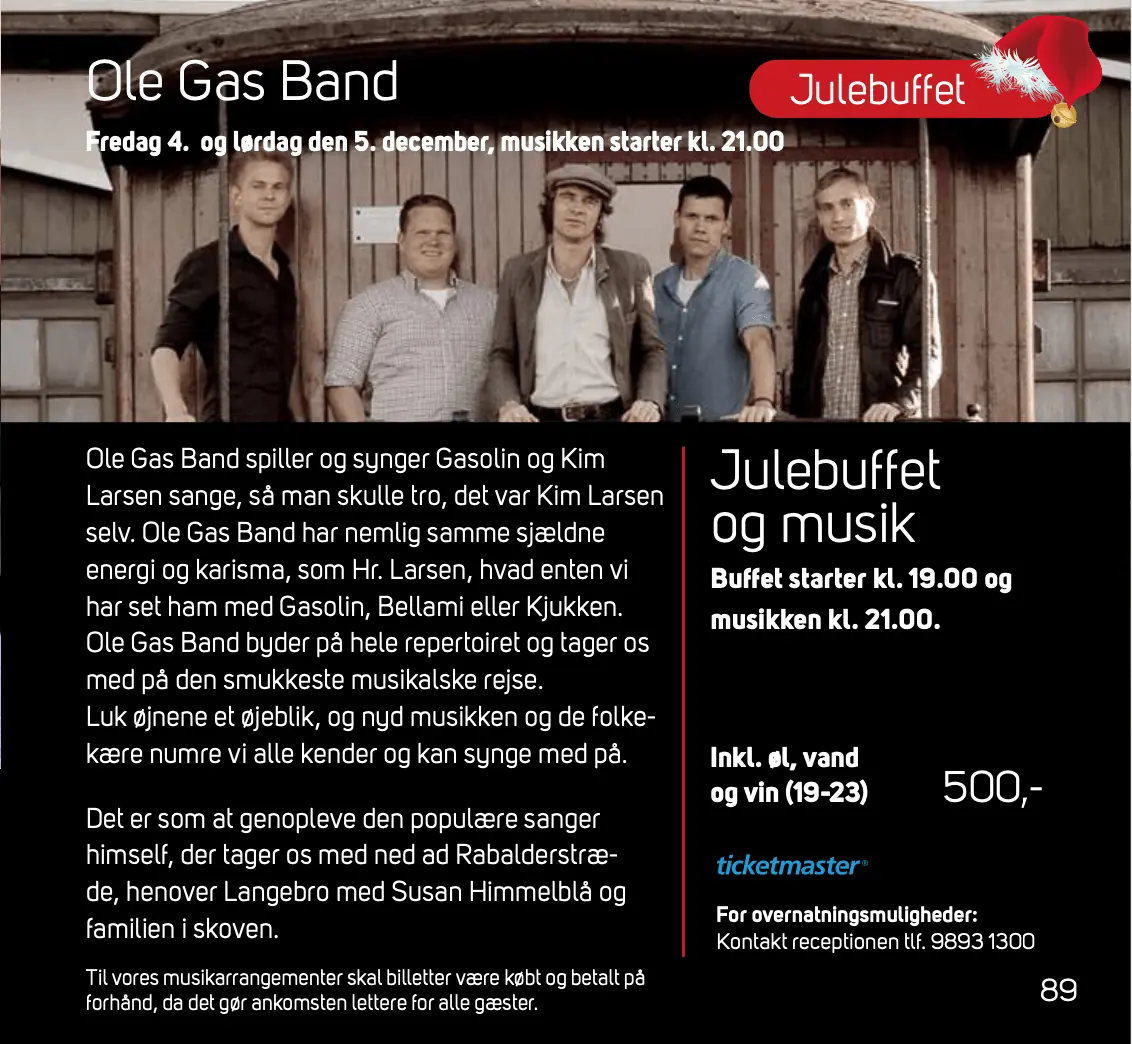 Ole Gas 5 december — Restaurant Tannishus, Bindslev