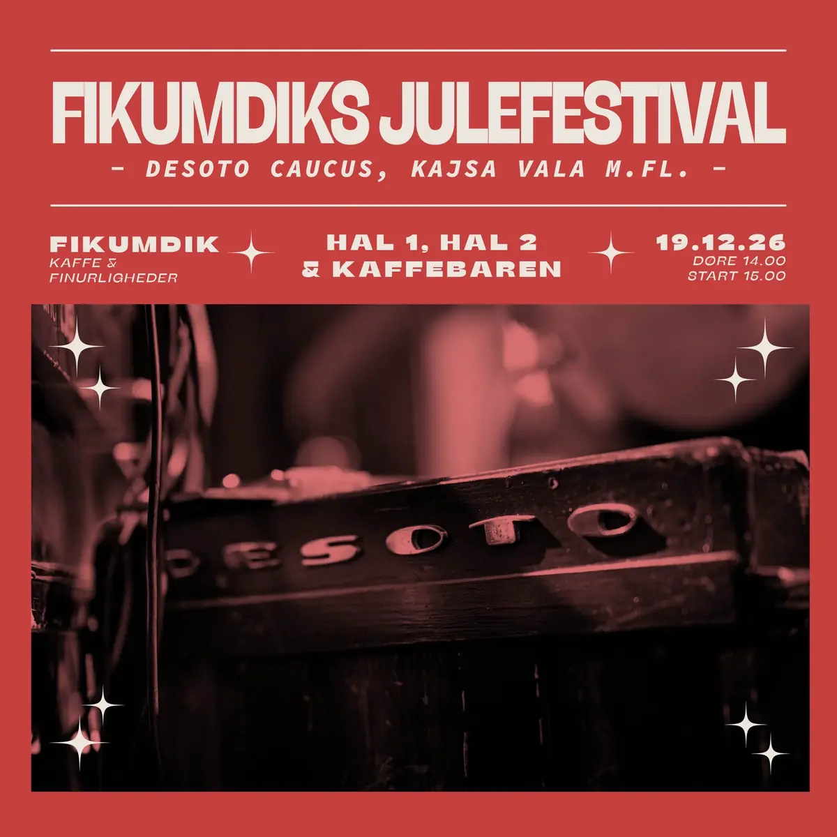 Рождественский фестиваль Fikumdik - The Desoto Caucus, Kajsa Vala и другие — Fikumdik Kaffe, Орхус