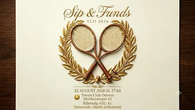 Sip&Funds — Tennis Club Odense, Odense