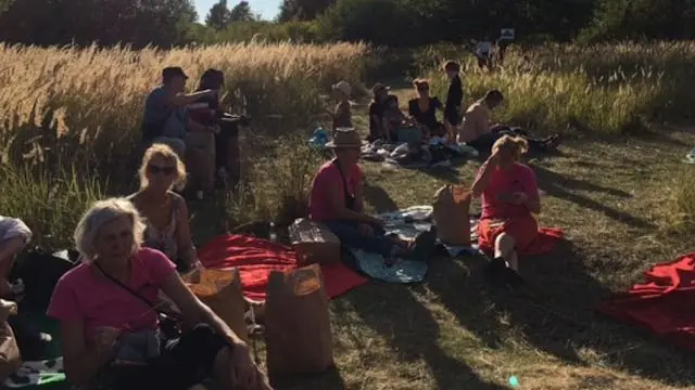Picnicpose til solokoncert med Mads Mouritz i Karens Minde Aksen — Børnekulturstedet Karens Minde, København