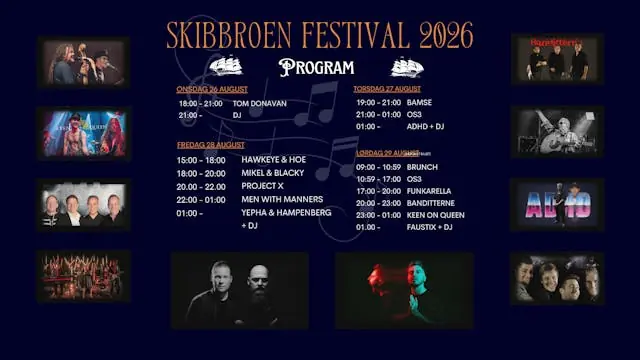 Skibbroens Festival 2026 — Skibbroen Bar & Natclub, Tønder