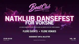 BeatClub - Natklub dansefest for voksne på Skovridderkroen