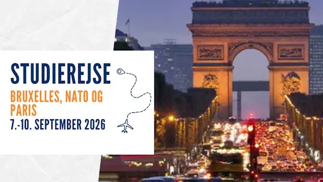 Eksklusiv studierejse til Bruxelles, NATO og Paris 7. - 10. september 2026 — Europabevægelsen, Frederiksberg