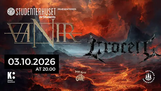 PEDAL TO THE METAL PRESENTS: VANIR + CROCELL — Studenterhuset, Copenhagen