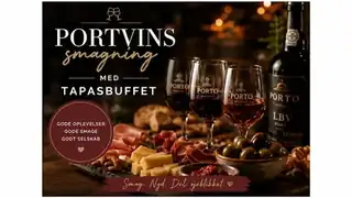 Port wine tasting with tapas buffet