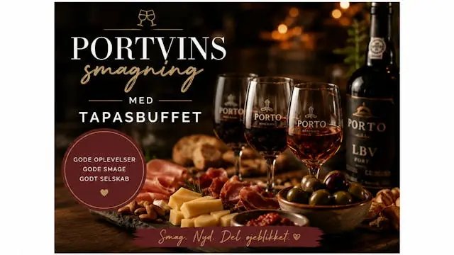 Port wine tasting with tapas buffet — CoisBar, Sorø