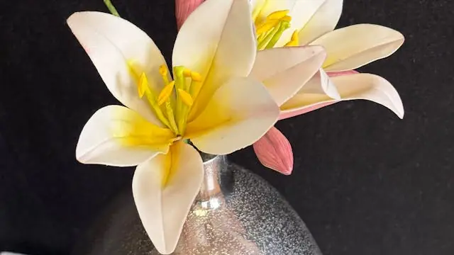 håndlavede trumpetlijler i koldt porcelæn — Anette Pedersen, Skovlund