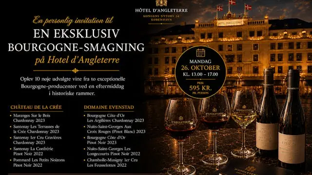 Exclusive Hotel d'Angleterre Wine Tasting Event — Hotel d’Angleterre, Copenhagen