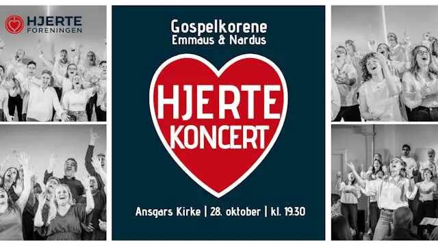 Hjertekoncert - Gospel for Hjerteforeningen med Emmaus & Nardus — Ansgars Kirke, Odense