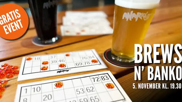 Brews N' Banko på Anarkist Beer & Food Lab — Anarkist | BEER & FOOD LAB, Odense