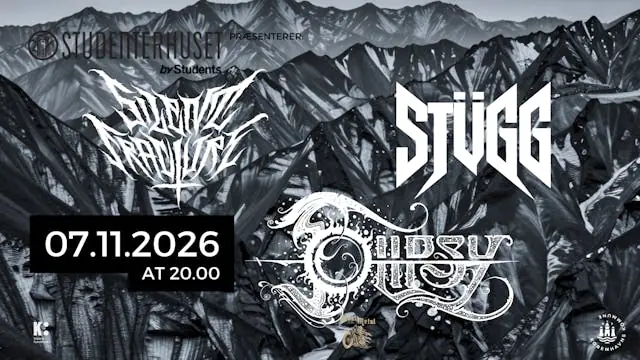 Pedal To The Metal Presents: SOLIPSY // STÜGG // SILENT FRACTURE — Studenterhuset, Copenhagen