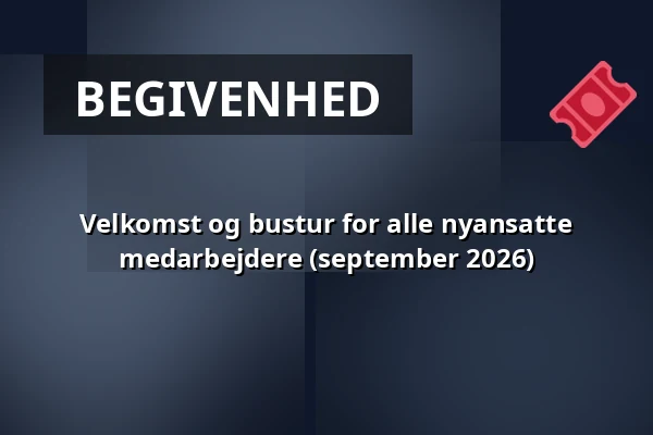 Velkomst og bustur for alle nyansatte medarbejdere (september 2026) — Ishøj Rådhus, Ishøj