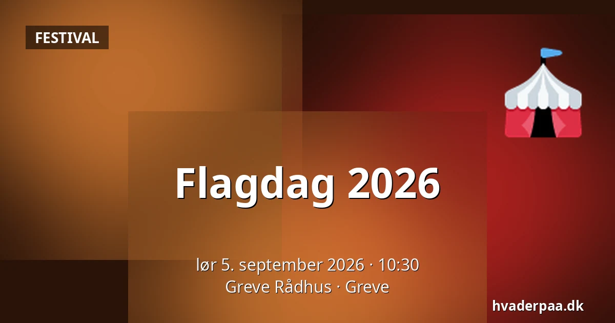 Flagdag 2026 — Greve Rådhus, Greve