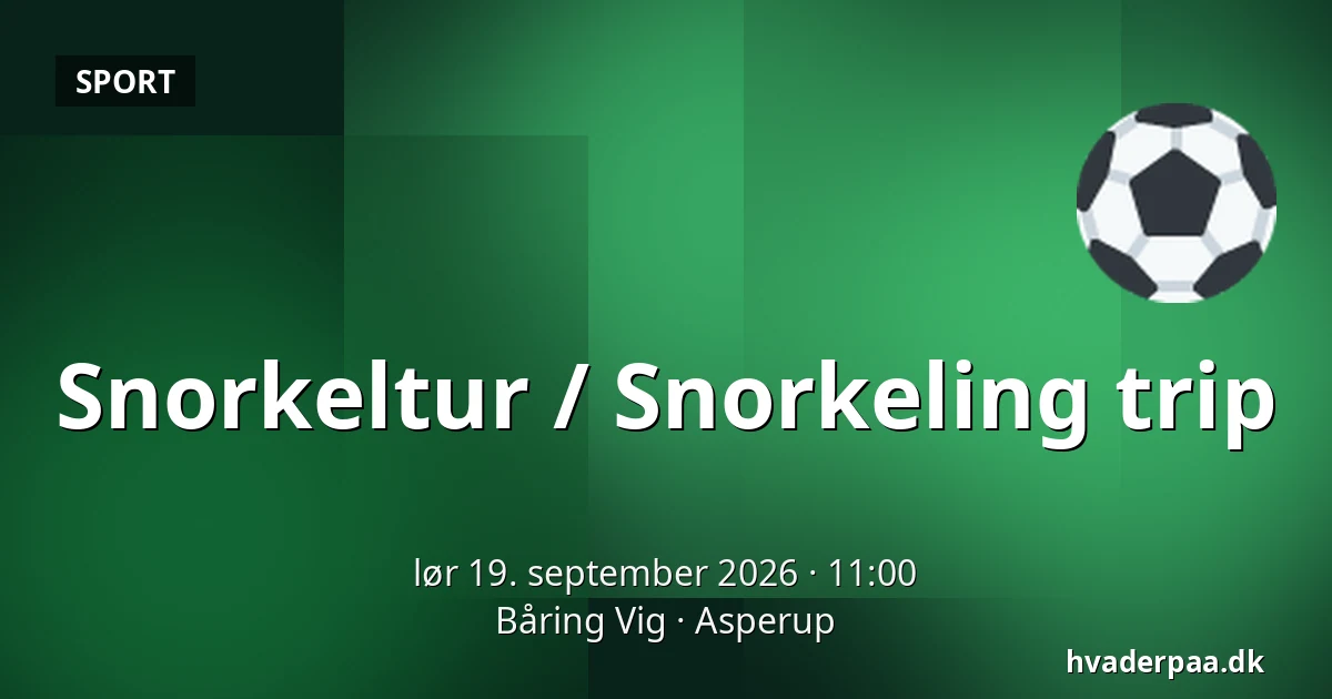 Snorkeltur / Snorkeling trip — Båring Vig, Asperup