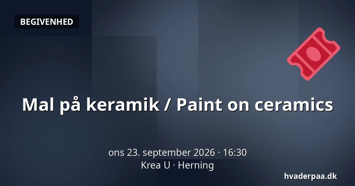 Mal på keramik / Paint on ceramics — Krea U, Herning