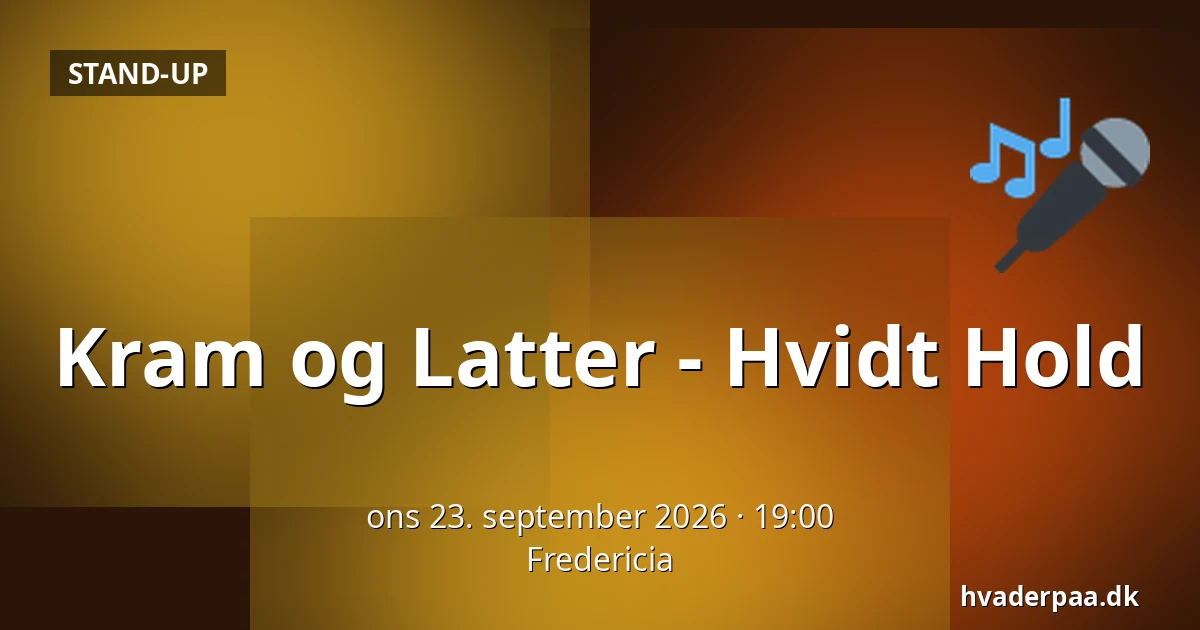 Kram og Latter - Hvidt Hold — Fredericia