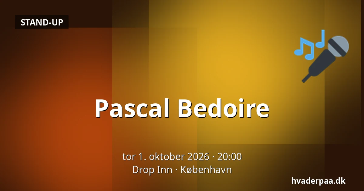 Pascal Bedoire — Drop Inn, København