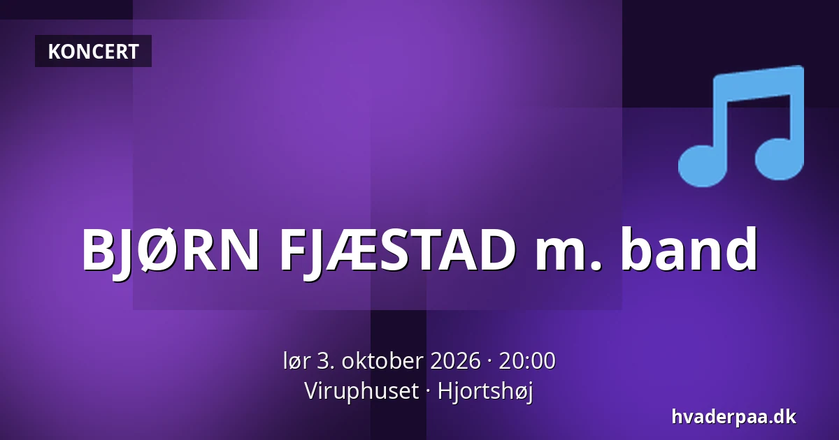 BJØRN FJÆSTAD m. band — Viruphuset, Hjortshøj