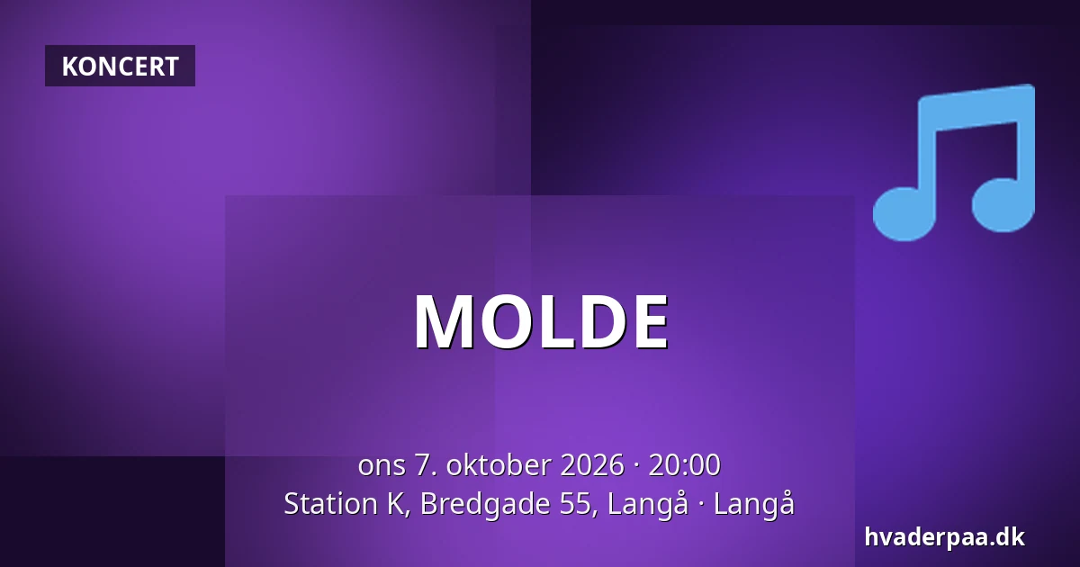 MOLDE — Station K, Bredgade 55, Langå, Langå