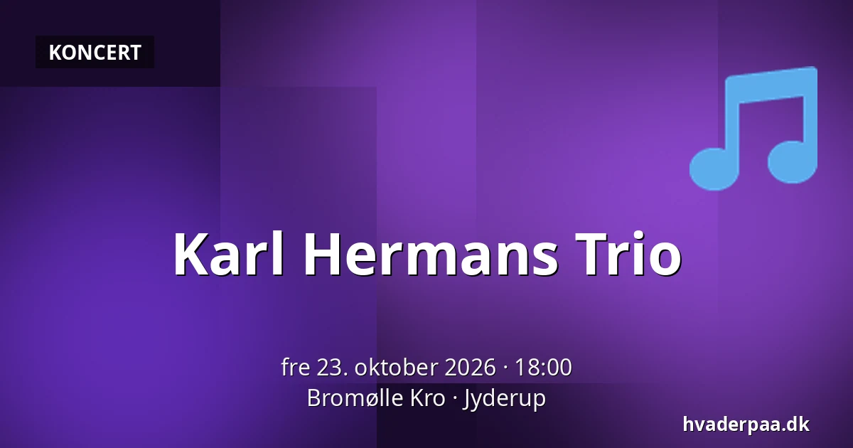 Karl Hermans Trio — Bromølle Kro, Jyderup
