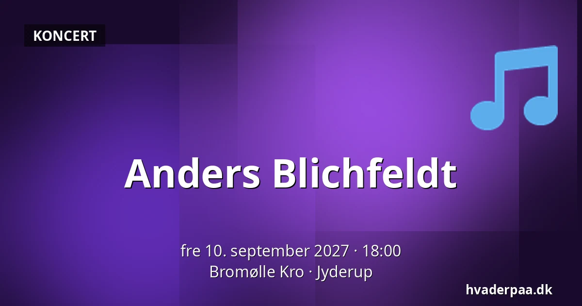 Anders Blichfeldt — Bromølle Kro, Jyderup