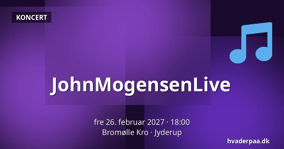 JohnMogensenLive — Bromølle Kro, Jyderup