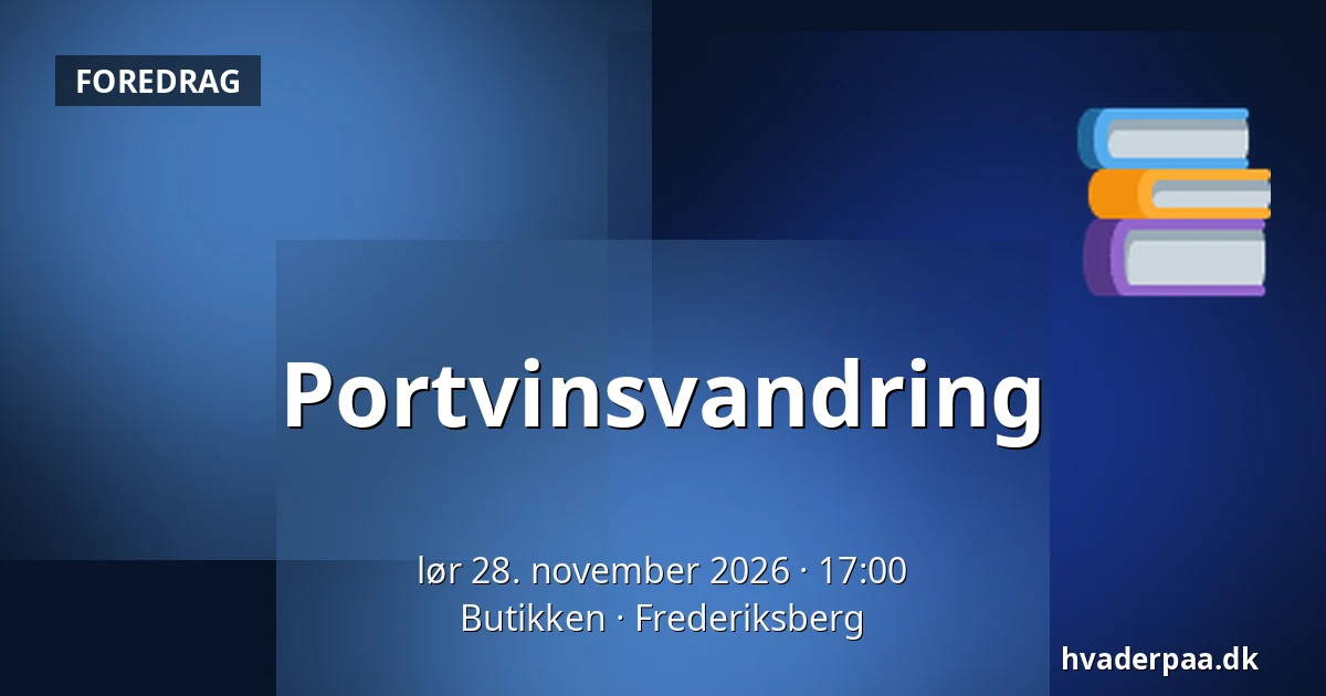 Portvinsvandring — Butikken, Frederiksberg