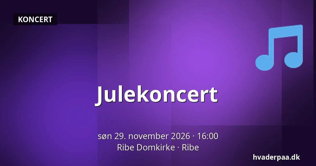 Julekoncert — Ribe Domkirke, Ribe