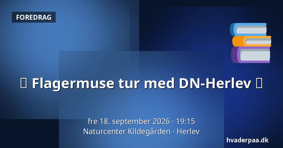 🦇 Flagermuse tur med DN-Herlev 🦇 — Naturcenter Kildegården, Herlev