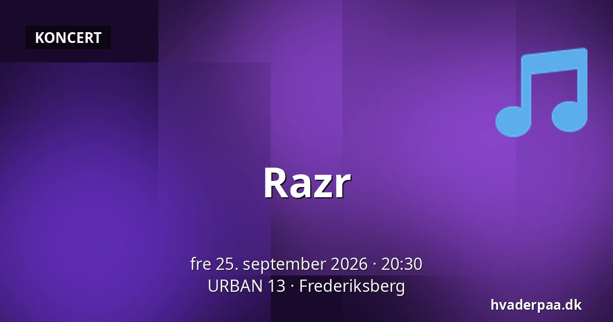 Razr · URBAN 13, Frederiksberg