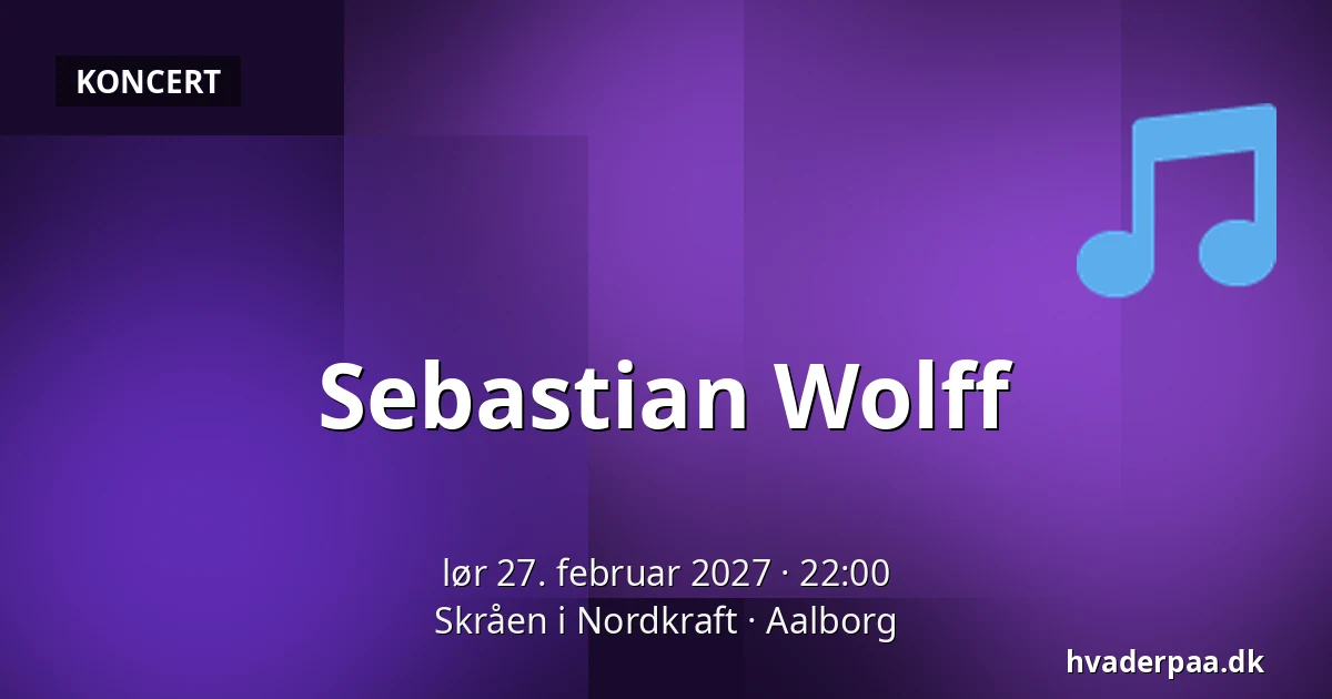 Sebastian Wolff — Skråen i Nordkraft, Aalborg
