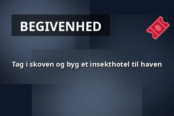 Tag i skoven og byg et insekthotel til haven · Kolding