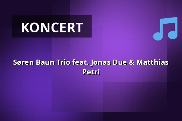 Søren Baun Trio feat. Jonas Due & Matthias Petri — Termansens, Ribe