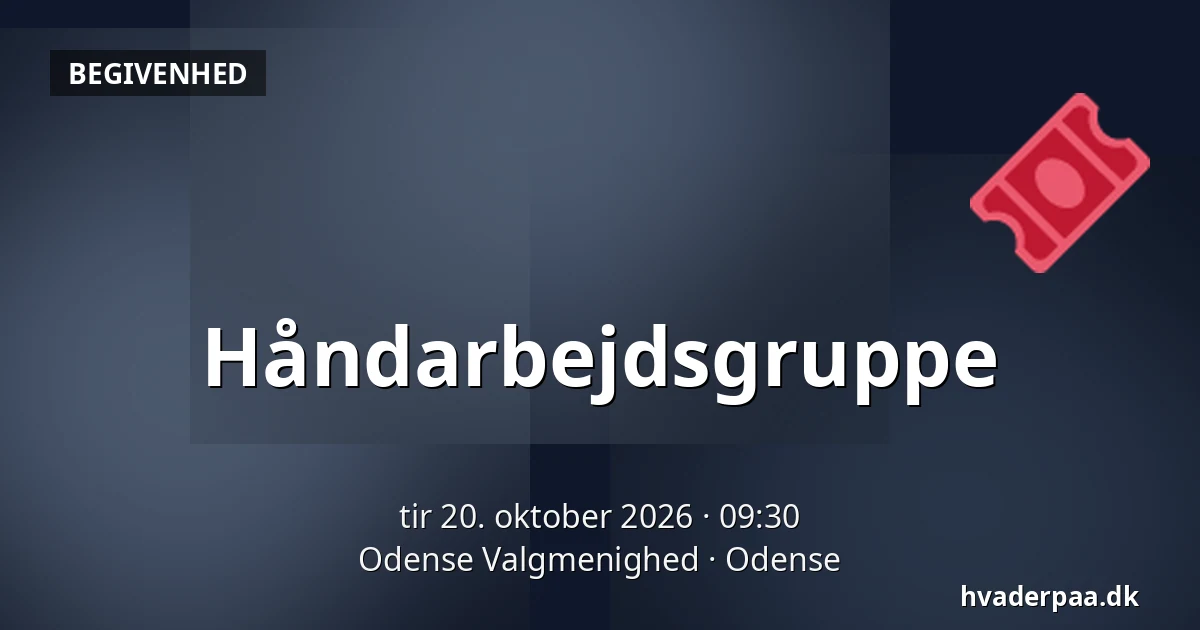 Håndarbejdsgruppe · Odense Valgmenighed, Odense