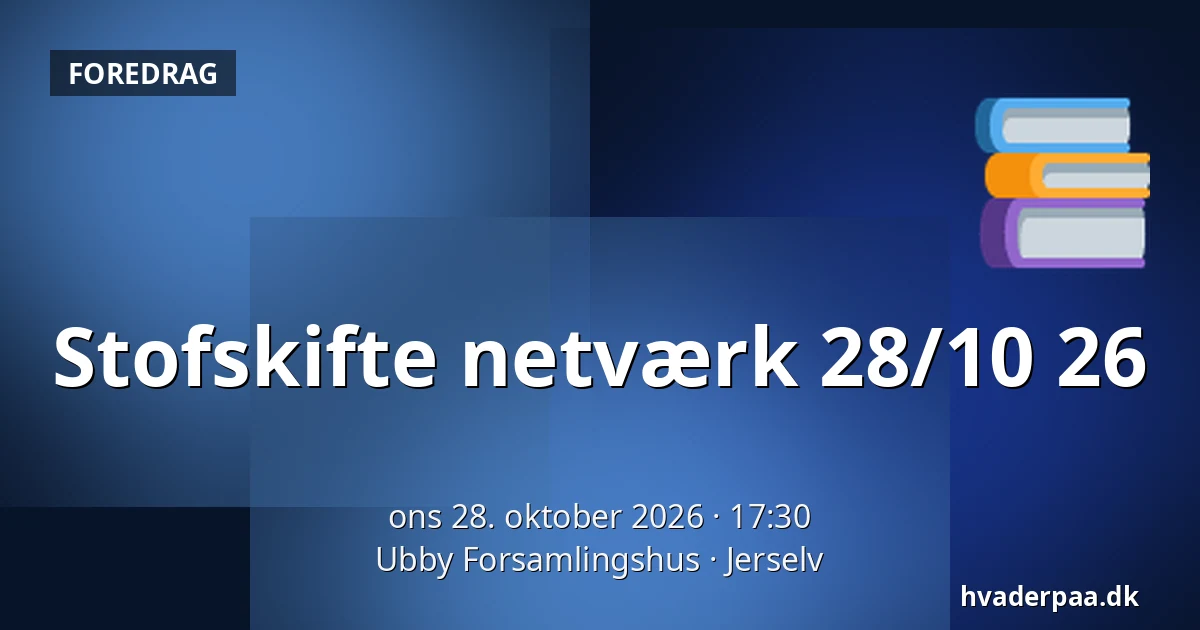 Stofskifte netværk 28/10 26 · Ubby Forsamlingshus, Jerselv