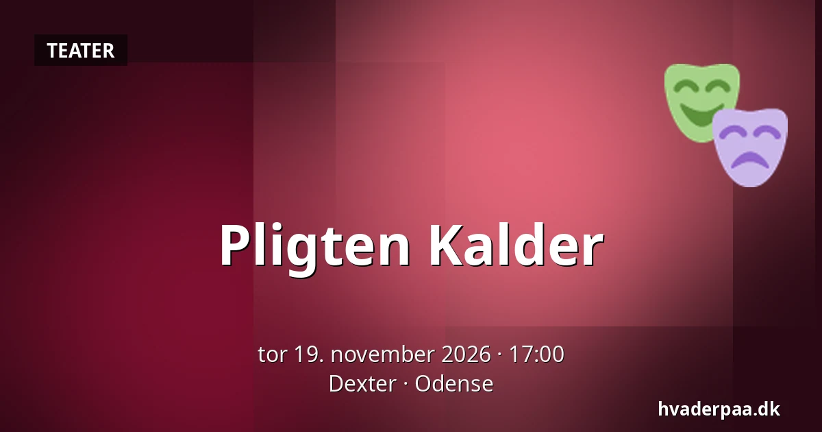 Pligten Kalder · Dexter, Odense